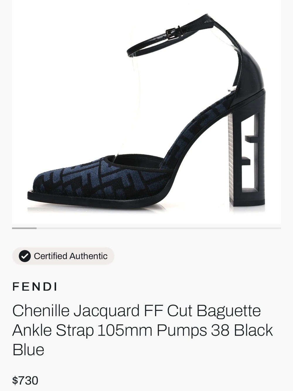Brand New Fendi Chenille Jacquard size 38.5